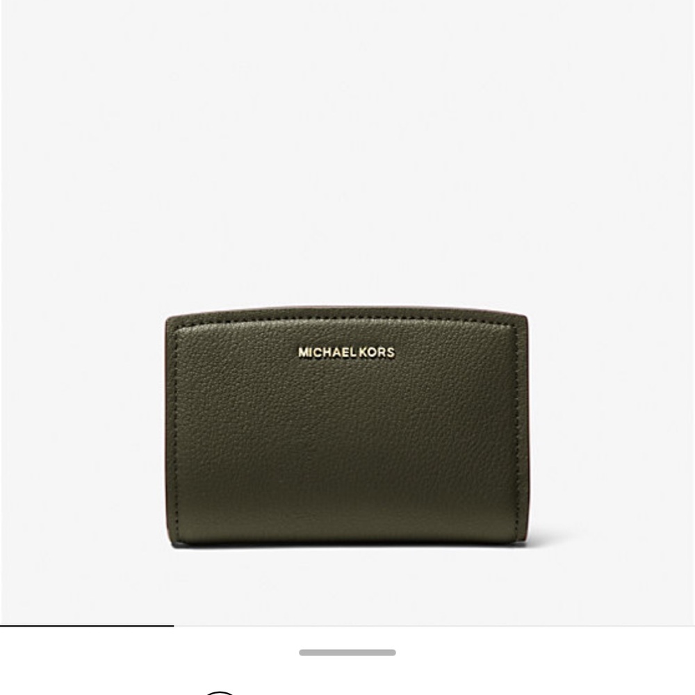 Michael Kors Dark Green Leather Wallet